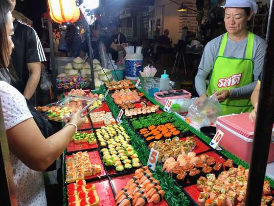 Sushi at the Sunday Night Market