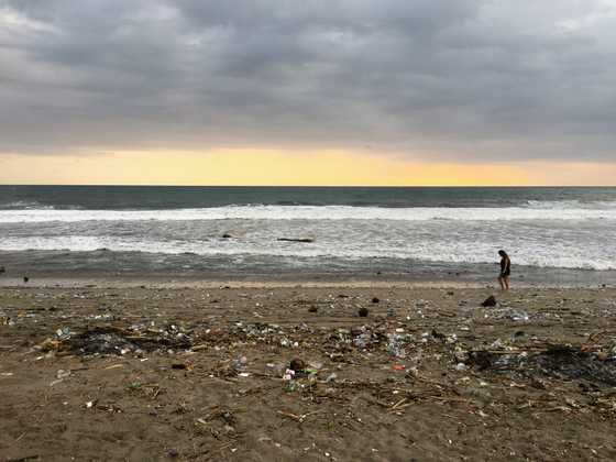 Plastic at the Canggu Beach